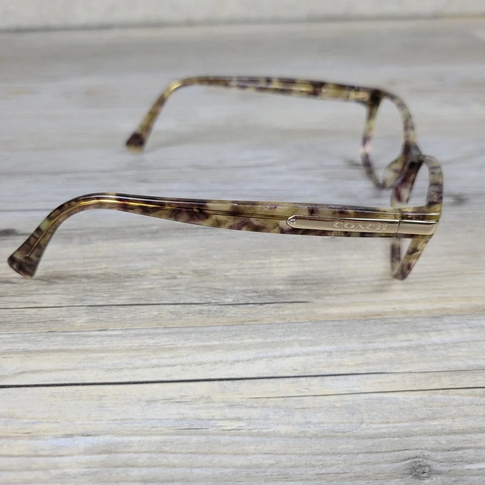 Coach Eyeglass Frames HC 6065 5287 Confetti Light Brown Cat Eye Women 51 17 135